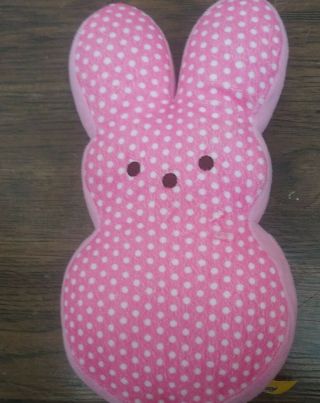 Just Born Peeps Pink Polka Dotted Bunny Rabbit Plush 9 ".  Easter