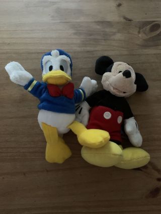 Disney Mickey Mouse Donald Duck Teddy Plush Bundle