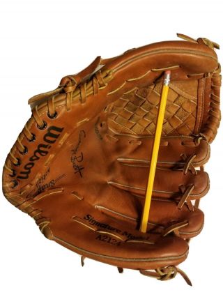 Vintage Wilson George Brett 12 " Leather Baseball Mitt Snap Action Signature Rh