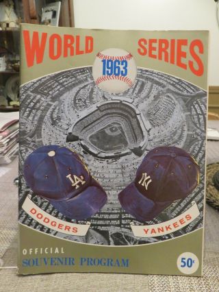 1963 Major League Baseball World Series Program (dodgers Vs.  Yankees)