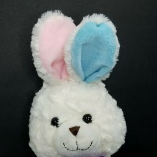 Off White Bunny Rabbit Pink Blue Ears Purple Bow Tie Plush Stuffed Animal Easter 2