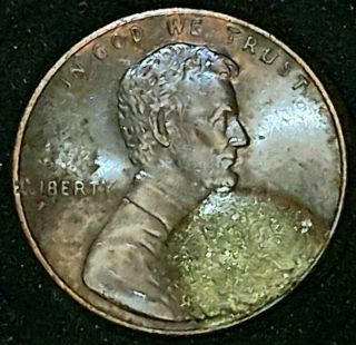 1999 - D Cud Die Break Lincoln Cent United States Error Coin