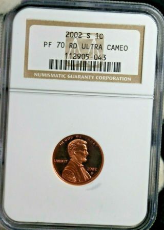 2002 S 1c Lincoln Cent Ngc Pf70 Rd Uc