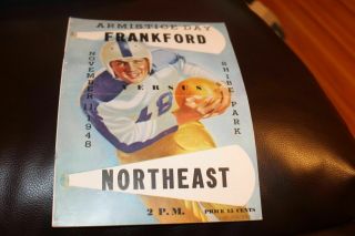 1948 High School Football Program Northeast Vs Frankford Philadelphia,  Pa Penn