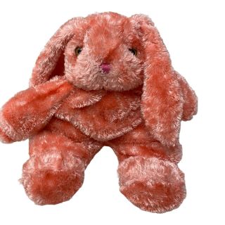 Vintage Dan Dee Plush Pink Coral Bunny Rabbit 12 " Soft Floppy Stuffed Animal Toy