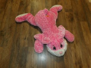 Large 24 " Dan Dee Collectors Plush Pink Bunny Rabbit W/ Carrot Floppy Pillow