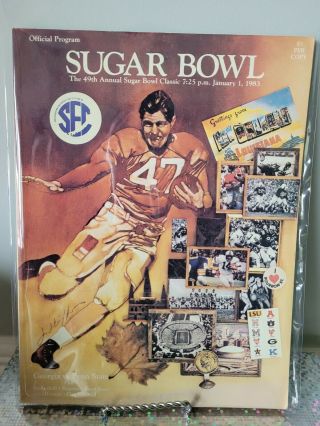 1983 Sugar Bowl Program Georgia V Penn State Superdome Nmt 68523