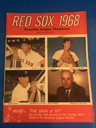 1968 Boston Red Sox Official Yearbook