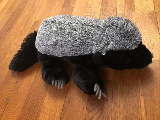 Wild Republic 12” Honey Badger Plush Stuffed Animal Black Gray Cuddlekins Soft