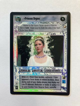 Star Wars Ccg Princess Organa Foil Reflections I Special Edition Swccg