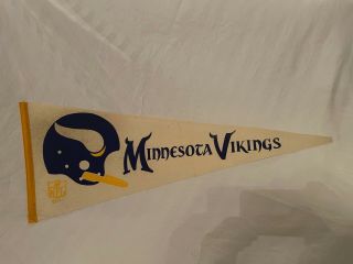Minnesota Vikings 1967 Nfl Full Size Felt Pennant One Bar Helmet