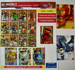 Lego Ninjago Trading Card Game Serie 4 Limitierte Auflage Le1 - Le25,  Drachen