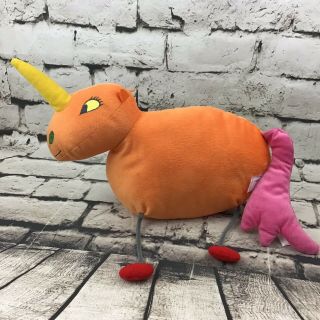Ikea Sagoskatt Unicorn Plush 13” Orange Stuffed Animal Soft Toy