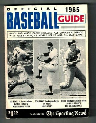 1965 Brooks Robinson,  The Sporting News Baseball Guide 480 Pages Ex
