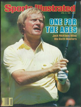 Sports Illustrated April 21,  1986 Jack Nicklaus Wins 6th Masters Newsstand Issue