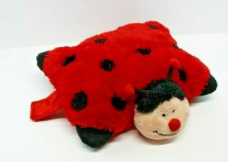 My Pillow Pet Lady Bug 2009 - 11 " X 12 " - Flat Or Folds Up For Pillow