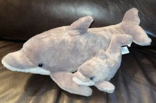 Sea World Mom And Baby Dolphin Plush