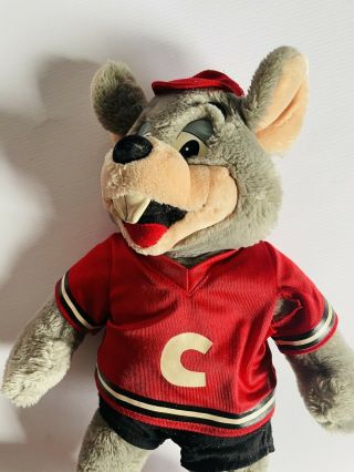 Chuck E Cheese Plush 11 " Doll W/ Red Jersey Black Shorts Vintage 1980s