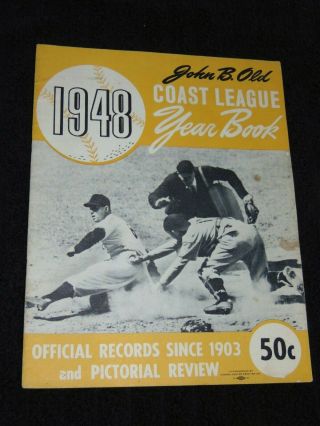1948 " John B.  Old " Pacific Coast League Baseball Yearbook