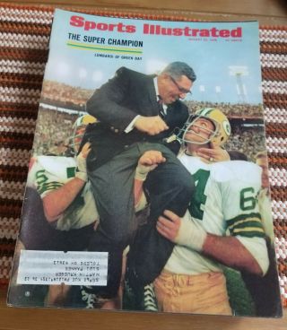 1/22/1968 Si Cover Vince Lombardi Green Bay Packers Win Bowl Ii