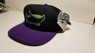With Tags Official Mlb Tampa Bay Devil Rays Logo Hat Outdoor Cap Snapback C2
