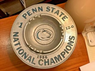 Rare 1986 Penn State Nittany Lions College Football National Champions Ashtray