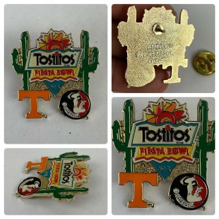 Tostitos Fiesta Bowl Seminoles Vs Tennessee National Champions Pin 1999