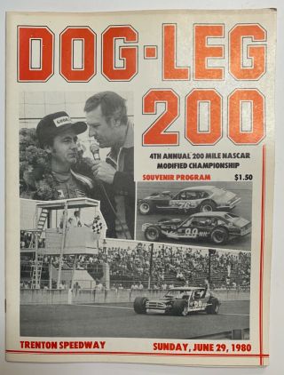 Trenton Speedway June 1980 Dog Leg 200 Nascar Modified Racing Program