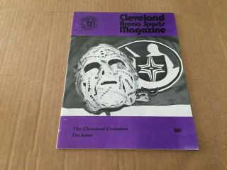 1972 - 73 Wha Cleveland Crusaders Hockey Program Gerry Cheevers Teddy Green