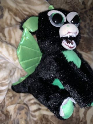 Fiesty Pets Winged Dragon Black Green Fabio Flamefart