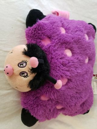 Pillow Pets Peewee Ladybug 12” Purple Pink Lady Bug Pee - Wees Plush
