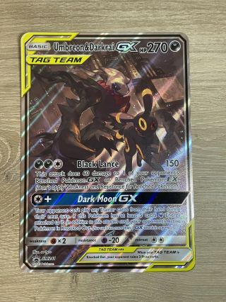 Pokemon Jumbo/oversized Card Gx Umbreon And Darkrai Tag Team Sw241