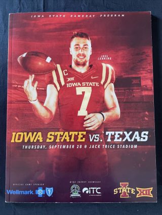 Iowa State Cyclones Vs Texas Football Game Day Program 2017 Joel Lanning 7
