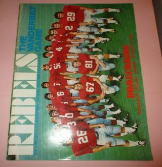 1973 Ole Miss Rebels Football Program - Vs.  Vanderbilt - 10/27/1973 Game