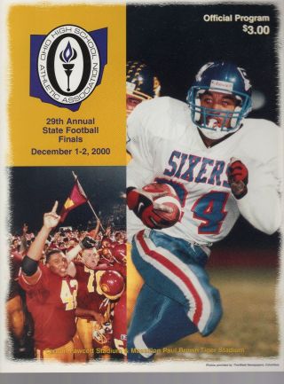 2000 Ohio High School Football State Championship Game Program Awesome