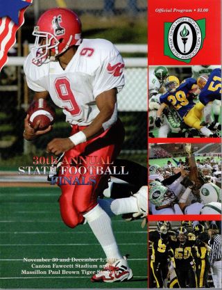 2001 Ohio High School Football State Championship Game Program Awesome