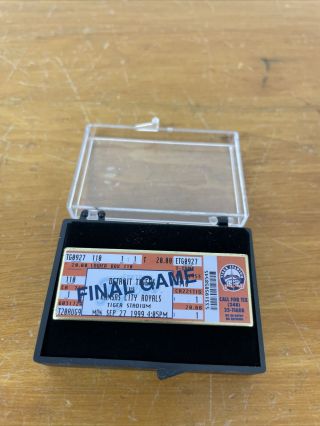 Detroit Tigers Tiger Stadium Final Game Lapel Pin Ticket