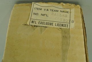 1968 DALLAS COWBOYS FOOTBALL BOBBLE HEAD NODDER EMPTY DISPLAY BOX 3