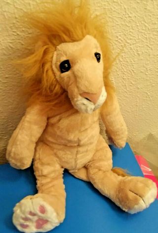 Animaland Kuna Lion 18 " Plush Toy Brown With Pink Paw Pads Long Face By Nanco