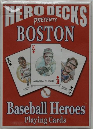 Boston Red Sox Baseball Heroes Playing Cards Nip Estate Of Bobby Doerr 2nd Base