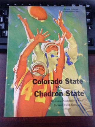 1963 Colorado State Vs Chadron State Vintage Football Program L12065