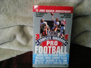 The 1992 Complete Handbook Of Pro Football 18th Edition