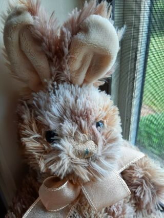 Dan Dee Stuffed Animal Plush Bunny With Gold Nose 14 Inches Easter