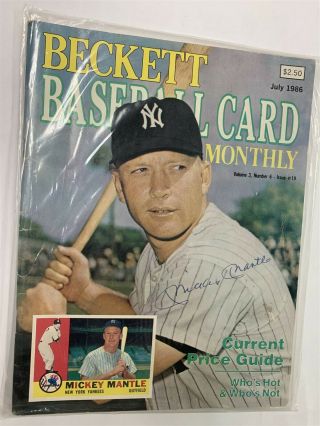 Very Good Beckett Baseball Card Monthly July 1986 Mickey Mantle Ny Yankees 9a - 1