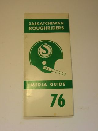 1976 Saskatchewan Roughriders Media Guide Football