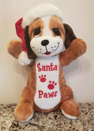 Christmas Dan Dee Collectors Choice Santa Paws Dog Plush Stuffed Animal 17”