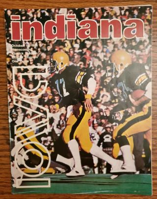 Iowa Hawkeyes Indiana Hoosiers Football Program 10/16 1976 Lee Corso Homecoming