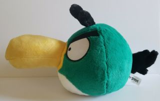 Commonwealth Angry Birds Green Hal Toucan 8 " Plush Stuffed Toy With Sound