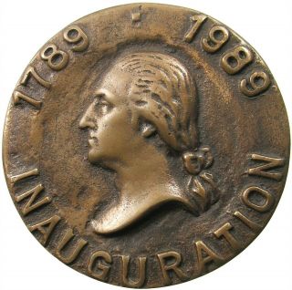 United States Medal George Washington 1789 - 1989 Inauguration 67mm 137g P49 391