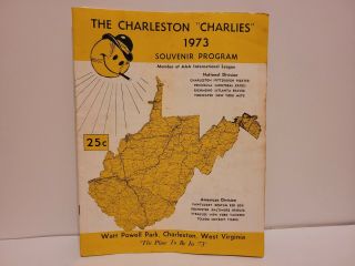 1973 Charleston Charlies Baseball Program Pittsburgh Pirates Roberto Clemente